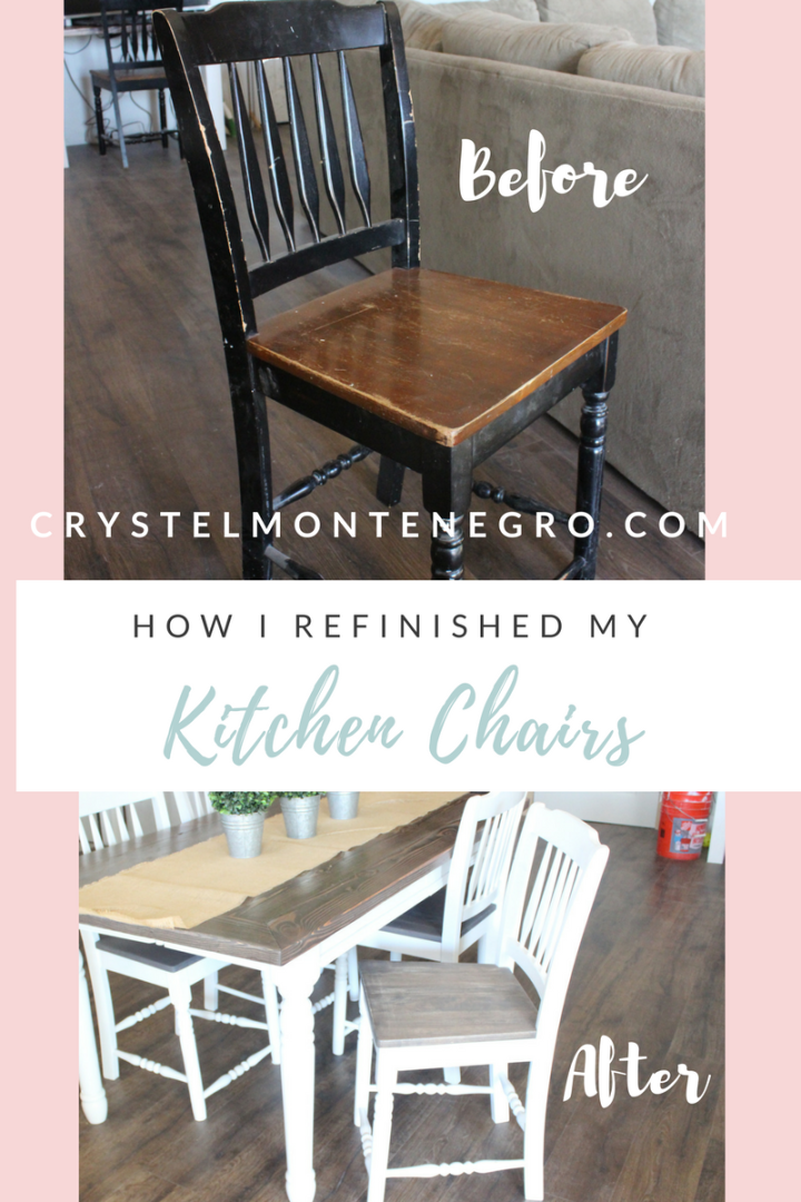 How to refinish kitchen chairs / kitchen chair makeover